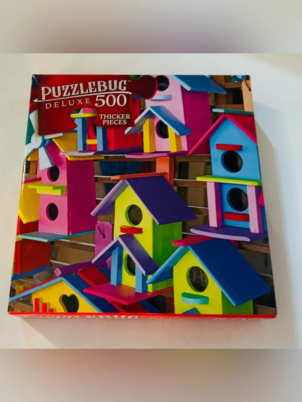 New “Vibrant Birdhouse Village” Puzzle 500 Pieces Puzzlebug DeLuxe 20” x 12”